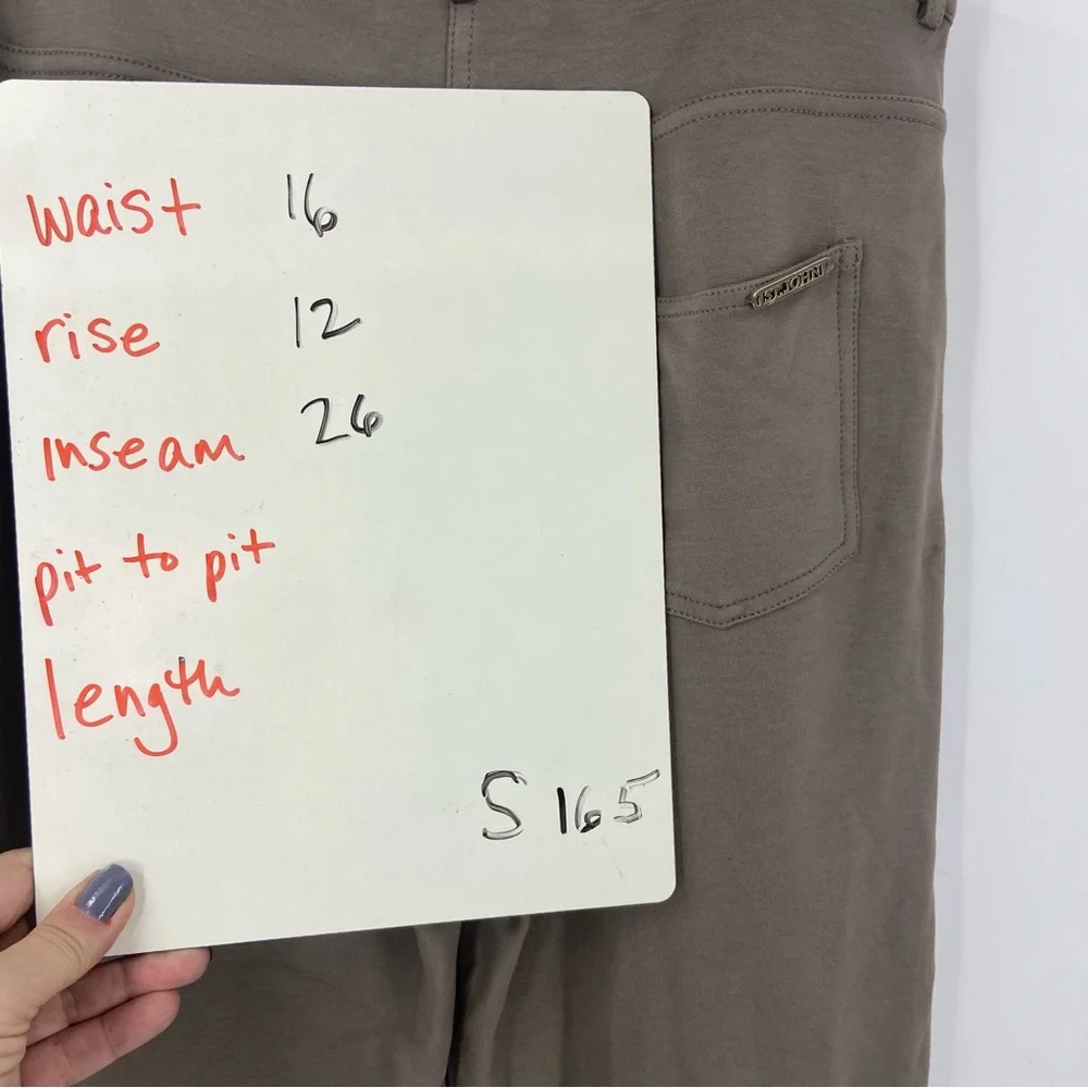 St John Yellow Label Tag Straight Leg Trouser Pants Womens 6 Brown Tan - Picture 7 of 7